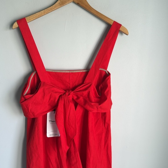 NEW Theory Tie Back linen blend  Midi Dress XL - Picture 8 of 16